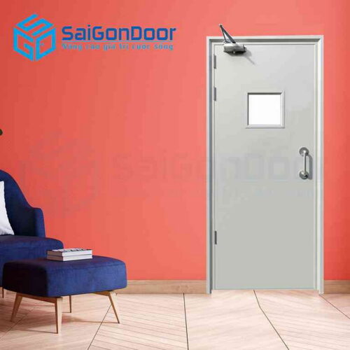 Cửa Thép Chống Cháy P1G1 tay co thuy luc