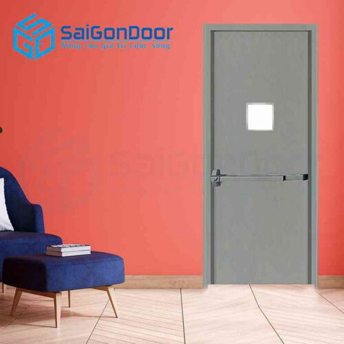 Cửa Thép Chống Cháy P1G1 xam thanh thoa hiem